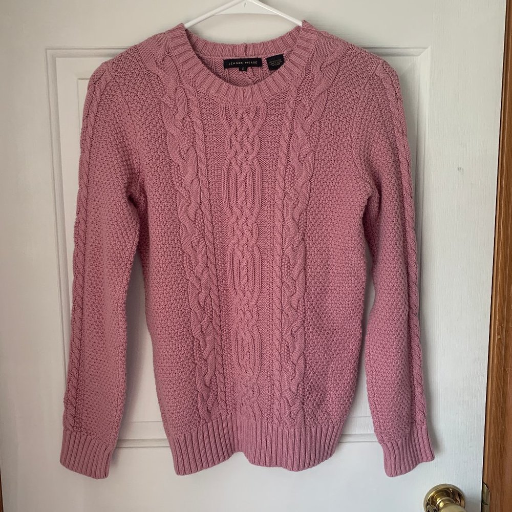 JEANNE PIERRE Pink Sweater- Size Small